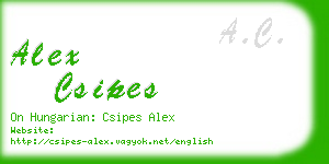 alex csipes business card